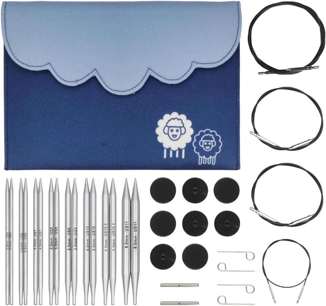 KnitPro Nova Deluxe Interchangeable Knitting Needle Set 5" (13cm)